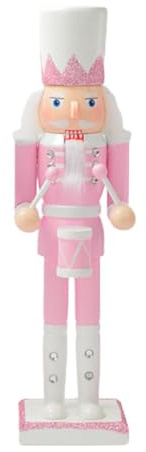 Salyeeluly Nussknacker Figur | Rosa Nussknacker Aus Große Weihnachts Nussknacker Figuren | Nussknacker Ornamente Deko | Nutcracker Christmas Deko Weihnachten Weihnachtsdekoration 30cm
