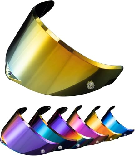PSLER Helmvisier RACE 3 RACE 2, für AGV Pista GP RR Pista GPR CORSA-R | Tiefes gold motorradhelm ersatzvisier passend für Stream Rapid Storm motorradhelme, antibeschlag klarheit uv-schutz