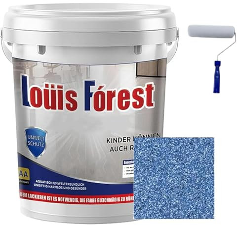 ZZLMDZ Pintura epoxi de color arena para pisos, pintura epoxi Louis Forest, pintura de suelos autonivelantes de arena de colores, para hormigón, azulejos, mármol (azul, 500 g)