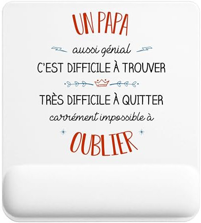 Planetee Tapis de Souris Un Papa Aussi génial | Accessoire Bureau Ergonomique - Idéal pour Anniversaire, Collègue, Secret Santa Noël, Fête des Pères et Fête des Mères