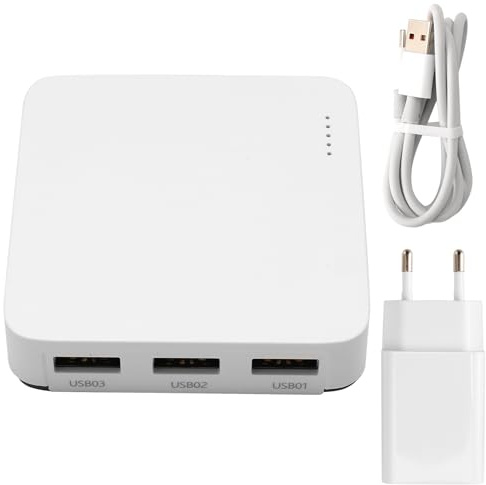Wrtysully Kabelgebundener Printserver Verbindet 3 USB-Drucker Gleichzeitig. Sharer-Standard 100M-Netzwerk für WiFi/BT4.0 EU-Stecker