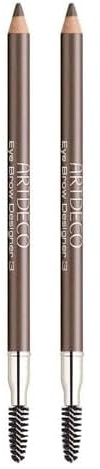 ARTDECO Eye Brow Designer mit Bürstchen – Augenbrauenstift für präzise Brauen in Braun – Füllt Lücken auf (Packung mit 2)