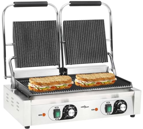 Generico Doppia Griglia per Panini Scanalata 3600 W 57x30,5x20 cm,Casa e Giardino,Cucina e Pranzo,Elettrodomestici,Piastre a Griglie elettriche-50751