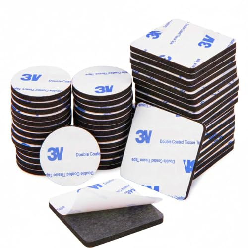 ZISMA Double Sided Sticky Pads 50 Pcs Heavy Duty Strong Mounting Adhesive Foam Pads Adhesive Waterproof Double Sided Tape Square (40mm x 40 mm) & Round (30mm)