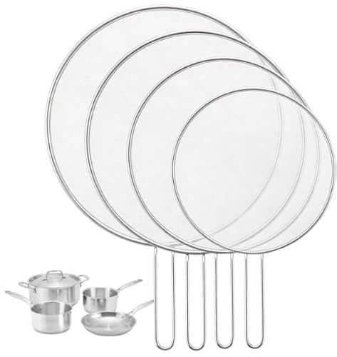 Apidgrowth Juego de 4 acero inoxidable protección contra salpicaduras