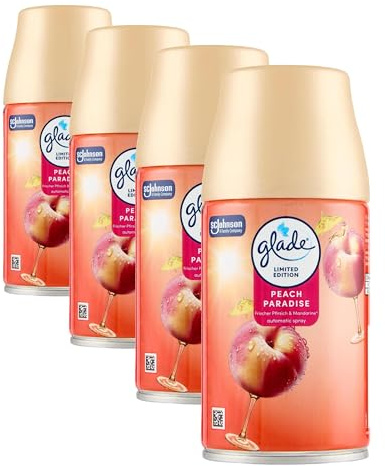 Glade (Brise) Automatic Spray Nachfüller für Lufterfrischer Gerät, Peach Paradise, 269 ml (Packung mit 4)