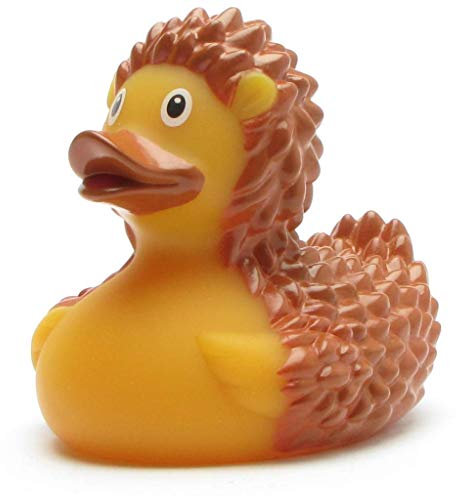 Anatra da bagno riccio I paperella – L: 9 cm I con portachiavi incluso nel set