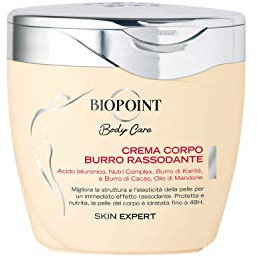 Biopoint - Crema Corpo Burro Rassodante, Azione Idratante e Nutriente Profonda Fino a 48h, Dona una Pelle Compatta, Elastica e Rassodata, 300 ml