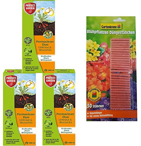 3l Permaclean Duo + 30er Gartenkrone Düngestäbchen