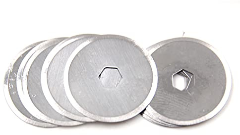Chiloskit Rollschneider-Klingen, 18 mm, ideal für Bastler, Quilter, Sammelalben, super scharf für saubere Schnitte, für OLFA Fiskars True Cut-Markenschneider, 10 Stück