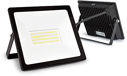 max K O M F O R T Maxkomfort LED Fluter 230V Strahler 4000K Neutralweiß Außenleuchte IP65 Baustrahler Fassadenstrahler