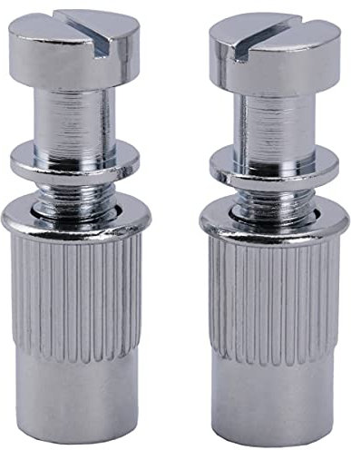 Musiclily Pro M8 Metrisch Stop Tailpiece Saitenhalter Montagebolzen und Einsätze Buchsensatz für Epiphone Les Paul Style E-Gitarre, Chrom(2er Set)