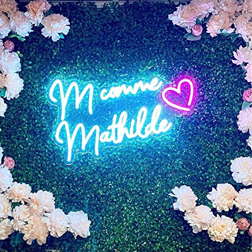 JBEIY Neon Leuchtschild Personalisiert, Personalisiert LED Leuchtschilder, Leuchtschild USB RGB für Wanddekoration Schlafzimmer HHochzeit Geburtstag Aktivität Unternehmen Bar Lichtzeichen (30-150 cm)