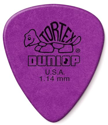 Dunlop Tortex Standard 1,14 mm lila gitarrplektrum, 24-pack