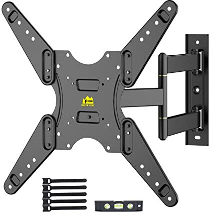 FORGING MOUNT Supporto TV Parete per TV da 26-55 Pollici, Staffa TV con Braccio Girevole Orientare Inclinare, Estendibile di 457mm, Supporto Ultra Resistente 40kg Max VESA 400x400mm