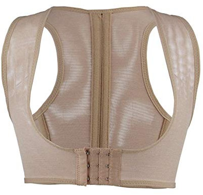 DERBUT Zurück Schulter Körperhaltung Korrekturgürtel Unsichtbarkeit Schulterbandage Dame Buckel Körperhaltung Korrektor Brace Rückenstütze (Color : Skin Color, Size : Large)