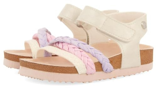 GIOSEPPO Chanclas DE Suela Bio Multicolor con Detalles EN Glitter Y Trenzado EN Rafia para NIÑA Y NIÑO Delia