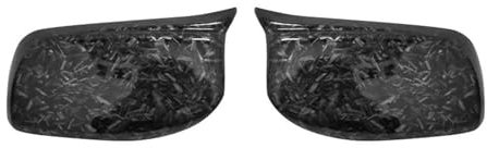 Auto Spiegelkappen RüCkspiegel Kappe Für 5 Series E60 E61 E63 E64 2004–2008 520i 525i 528i 528xi 530i Rückspiegel Abdeckkappe Kohlefaser/Schwarz (Color : Forged Carbon Look)