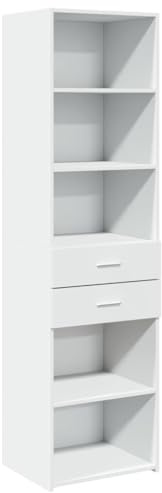 vidaXL Highboard Weiß 50x42,5x185 cm Holzwerkstoff
