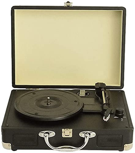 HAVVMK Tocadiscos Bluetooth, Tocadiscos con Altavoz Incorporado, Tocadiscos Speed Vinyl para Discos de Vinilo, Equipado, Diseño de Maleta