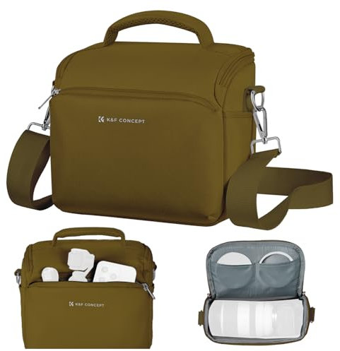 K&F CONCEPT Kamera-Rucksack Schultertasche SLR-Taschen Umhängetasche Liner-Tasche Taschen für Fotografen Geeignet für den täglichen Gebrauch (Khaki)
