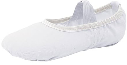 turnschläppchen mädchen, Ballettschuhe Mädchen Tanzschuhe Ballerinas Ballettschläppchen Turnschläppchen Gymnastikschuhe Tanzschläppchen Segeltuch mit Ledersohle für Kinder