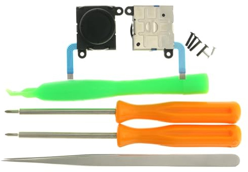 Lot de 2 kits de réparation de joystick de rechange pour Nintendo Switch, Switch OLED et Switch Lite – Comprend des outils Drift Fix, des tournevis Y1.5 et +1.5 et des outils de levier