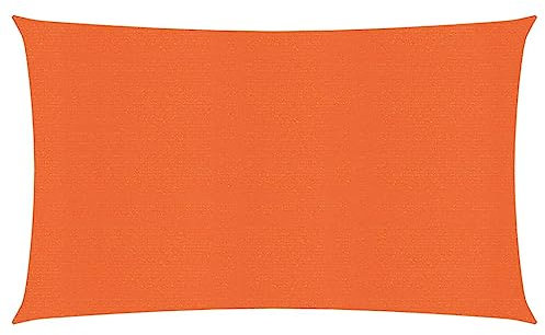 Somanki Sonnensegel 160 g/m² Rechteckig Orange 3x6 m HDPE, Sichtschutz Balkon, Balkon Sonnenschutz, Sonnenschutzsegel,Regenschutz Balkon, Seitenmarkise, Sichtschutz Terrasse - 311680