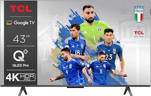 TV QLED Tcl 43C69B 108 cm 4K UHD 2024 Aluminium brossé
