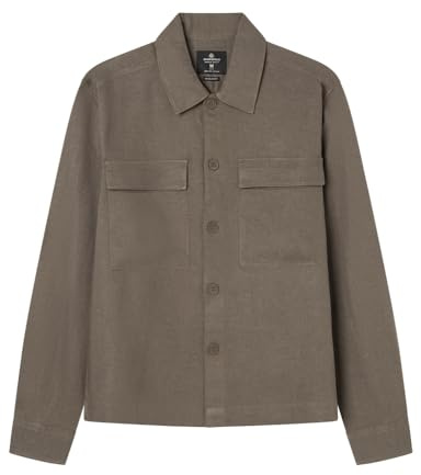 SPRINGFIELD Overshirt linnebrun skjorta för män, brunbrun, L