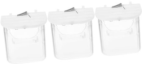 BUGUUYO 3pcs Parrot Food Holder Bird Feeder Bowl Set Plastic Bird Food Container Feeder for Cage
