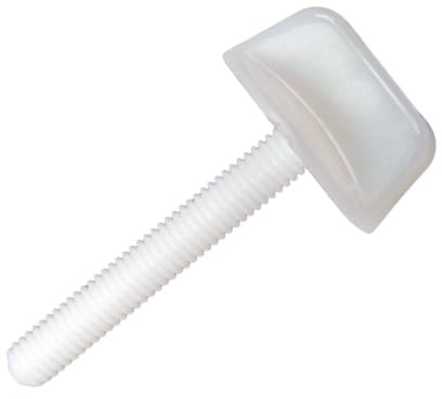 Viti Testa Alettata con Rondella (Nylon 6.6), Resistenti, Facili da Usare Senza Cacciavite per Assemblaggio, Uso Industriale e Domestico - M6X15 - Bianco - 20 pezzi - Plastic Hardware Store
