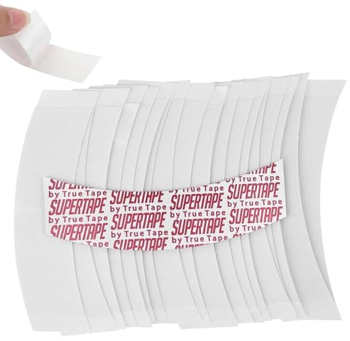 48St Klebeband für Perücken,Wasserdichtes Wig Glue Tape Doppelseitiges Klebeband für Perücken Toupet Extra Stark Perücken (Weiß)