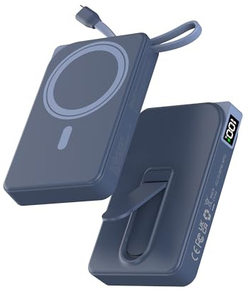 Powerbank iPhone para Magsafe, 10000mAh Magnetico Power Bank con 22.5W USB-C Cable para iPhone 17 16 15 14 13 12 Pro MAX Mini, Inalámbrico Cargador Portatil Carga Rapida Ligera Bateria Portatil Movil