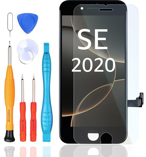 LL TRADER Display für iPhone SE 2020 (Zweite Generation) 4.7 LCD Retina FHD Bildschirm Ersatz mit Reparatur Tool Kits, Bildschirm Protoctor (Schwarz)