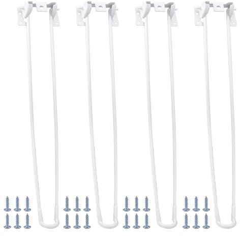 Enenes Weiße Klappbares Tischbein 4 Stück 45 cm Höhe Klappbares Haarnadel-Tischbein Heavy Duty Einfache Installation Klappbares Couchtischbein