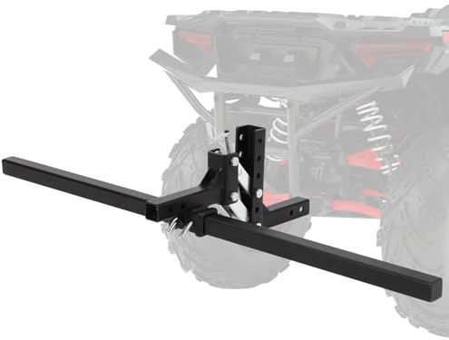 ATV/UTV Manual Implement Lift 1-Point Lift System Fits 2 inch Receiver for ATV/UTV Tractors and Plow Scarifier, Adjustable Height, 50 Inches, Black