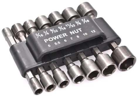 14-teiliges Steckschlüssel-Set, 1/4-Zoll-Sechskantmutter-Setter-Treiber, leistungsstarke Steckschlüssel-Kombination, Schnellwechsel-Bohrer-Sets für elektrische Handbohrmaschine, Schraubendreher