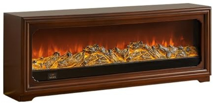 Meuble TV avec cheminée, Centre de Divertissement cheminées électriques for Le Salon, Flamme réaliste à LED, télécommande Cheminée électrique(Blanc,Grand)