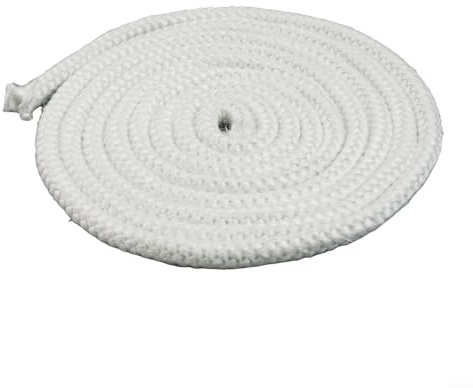 Besttoolifes Cuerda de fibra de vidrio para puerta de chimenea de 3 m (6/8/10/12 mm) para estufa de leña, quemador de leña, estufa de pellets y cable sellador de puerta de caldera (10 mm x 3 m de