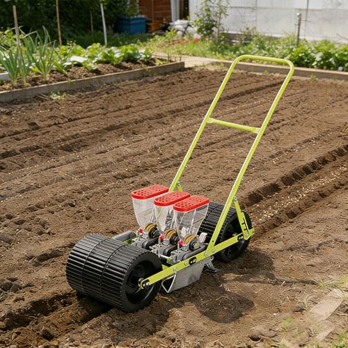 Seed Planting Tool, Garden Seeder, Vegetable Planting Machine, 0-4 Cm Sowing Depth, 3-50 Cm Plant Spacing, 7-15 Cm Row Spacing, For Carrots, Radishes, Lettuce, Beets, And Onions Threelines