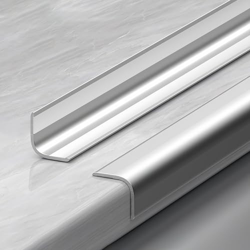 Coayuou Cornière Angle 100cm* 3 Pièces Baguette Angle Carrelage Baguette D'angle En Aluminium Sécurisez Les Coins De Murs Avec Élégance Et Praticité, Haute Résistance Aux Chocs(Silver,30mm)