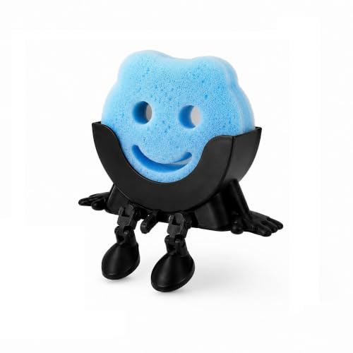 Funny Hanging Holder for Smiley Sponge – 3D Printed Sponge Holder with Hanging Drainage Design, Compatible with Scrub Daddy Sponges – Creative Holder for Kitchen Sink and Dishwashing Area