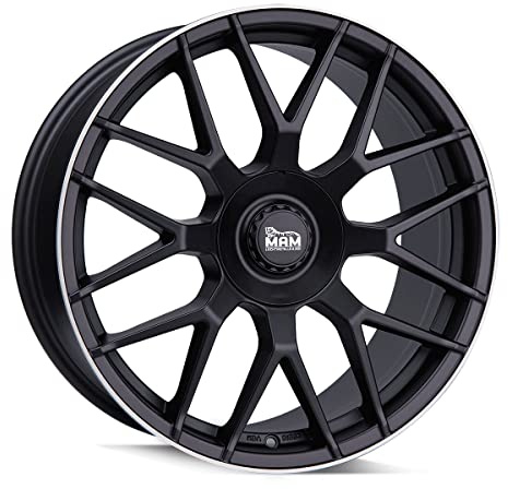 MAM GT1 18 Zoll Alufelge 8J 5/100+112 ET45 66,6 MATT BLACK LIP POLISH