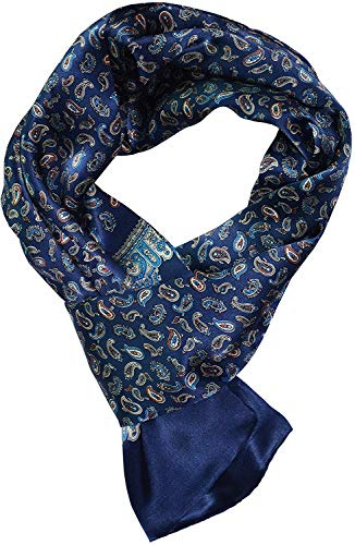 UK_Stone Klassisch 100% Seide Paisley Blumen Doppelschicht Halstuch Herren Schal 10MM