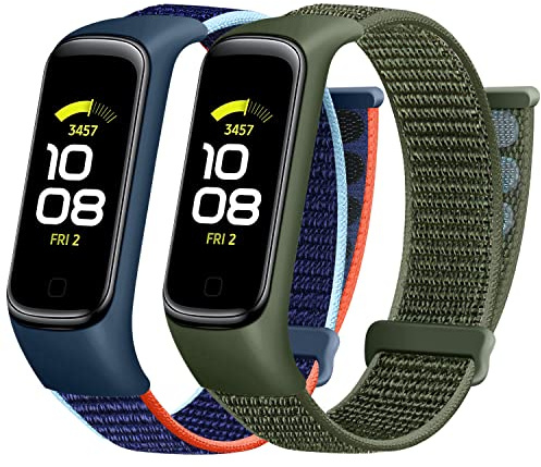 Huamanlou Armband Kompatibel mit Samsung Galaxy Fit 2 Armband, Nylon Atmungsaktives Verstellbares Uhrenarmband Sport Ersatzarmband für Galaxy Fit 2