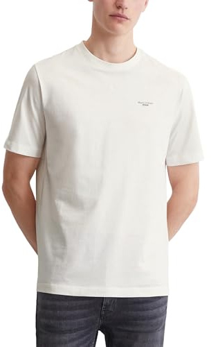 Marc O'Polo Denim Herren T-Shirt aus Bio-Baumwolle Regular Fit, Weiß (Egg White), XL