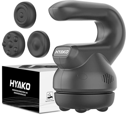 HYAKO F2 Rotations-Vibrationsmassagegerät - Hand-Massagegerät mit Massage Gun-Technologie - Tiefengewebe-Massagegerät für Hals, Schulter, Taille, Bauch, Gesäß, Beine, Beruf & Alltag- Geschenke