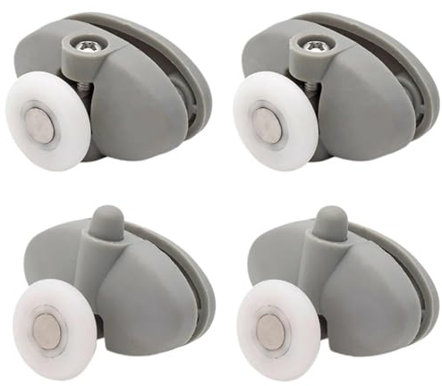 Puleggie di fissaggio per porte doccia, Rulli for porte scorrevoli della doccia tipo farfalla diametro 20-25 mm confezione da 4 o 8(4pcs Top,23.0mm)