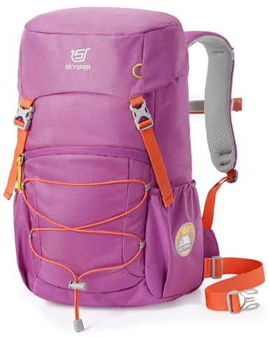 SKYSPER Wanderrucksack Kinder 18L Kinderrucksack mit Regenschutz